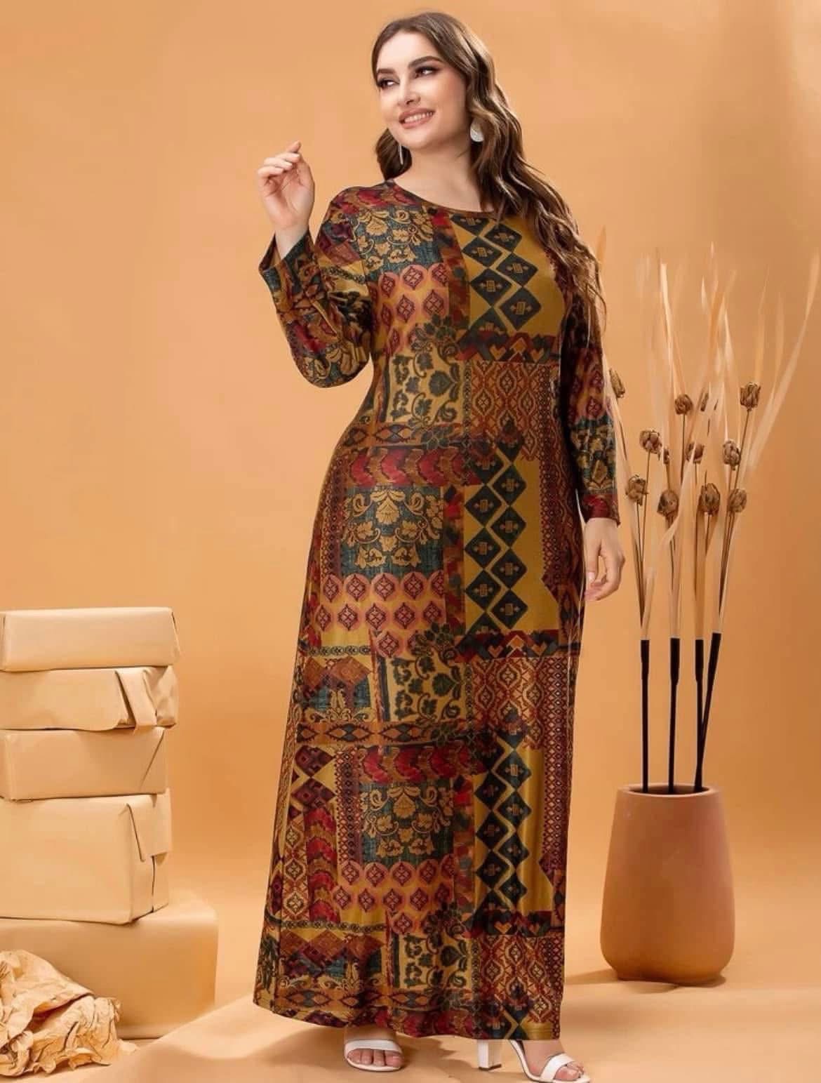 Patchwork Print Maxi Dress image 3