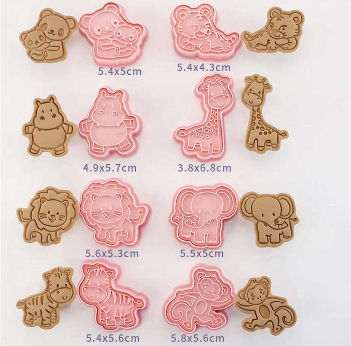 8pcs Cartoon Animal Shaped Cookie Stamps image 3
