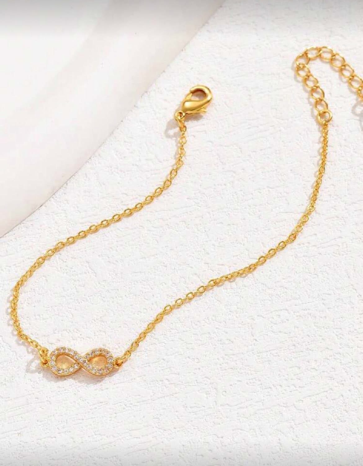 Cubic Zirconia Infinity Bracelet From SHEIN image 2