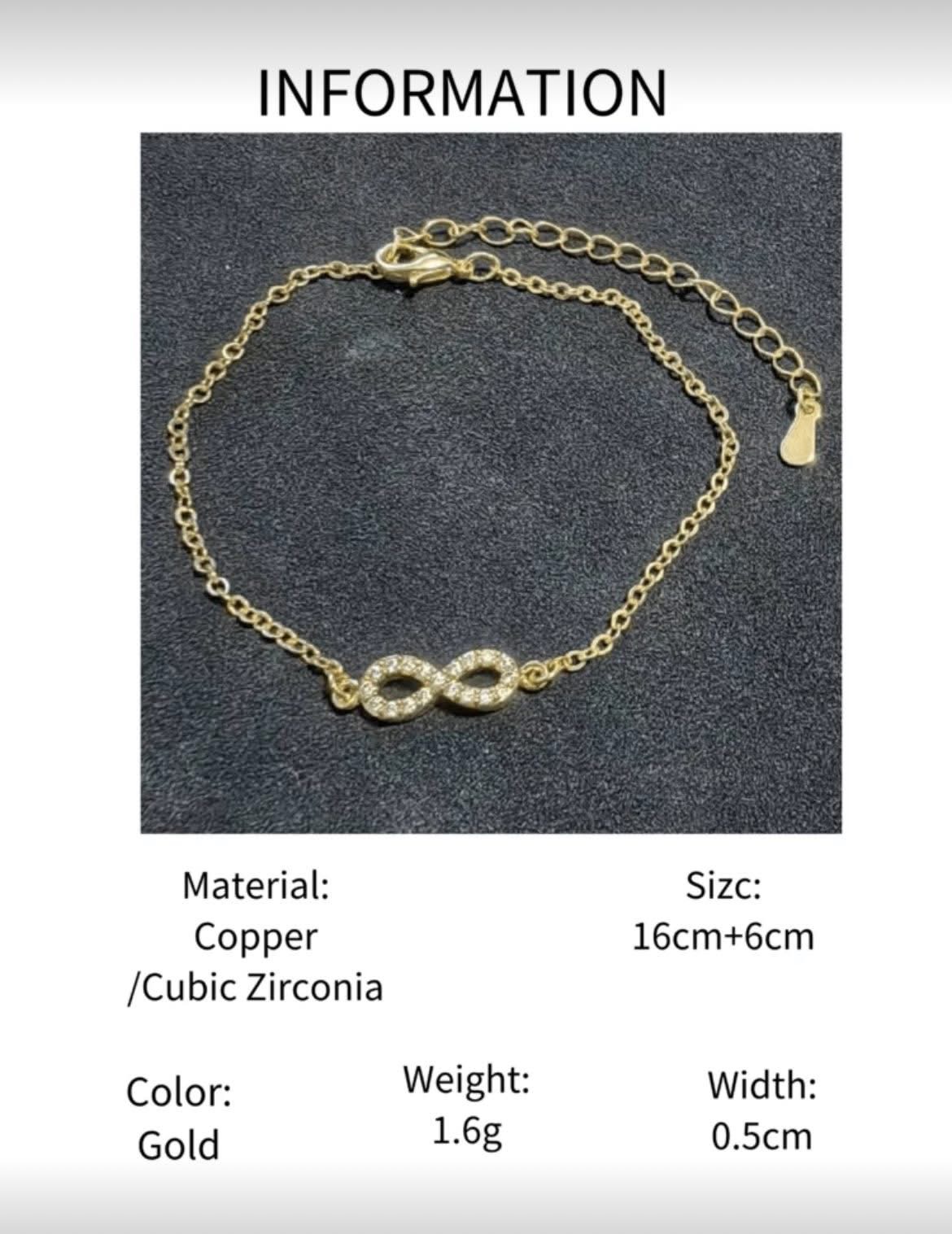Cubic Zirconia Infinity Bracelet From SHEIN image 3