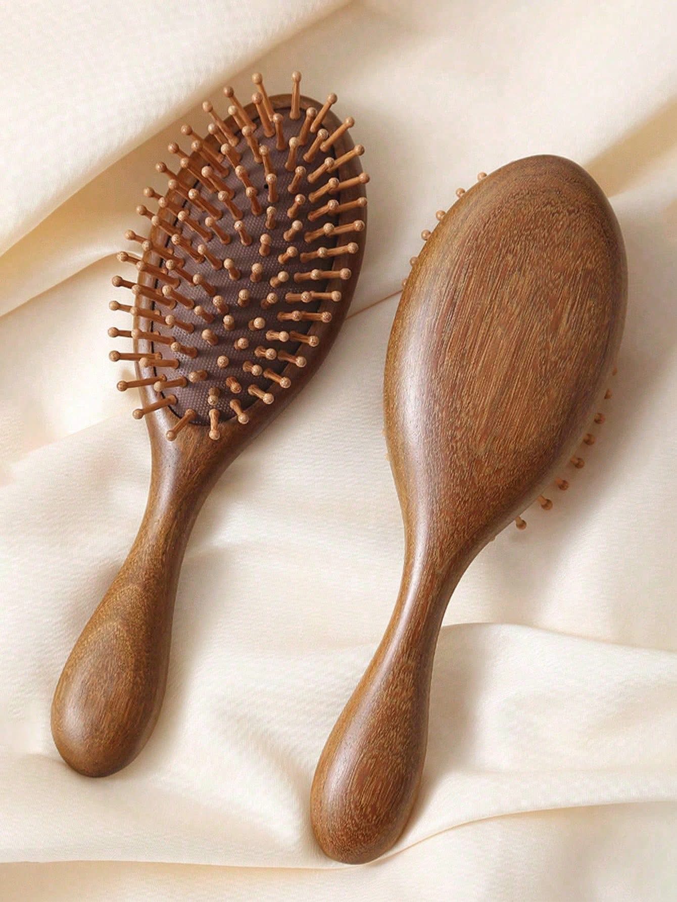 Natural Ebony Cushion Massage Comb