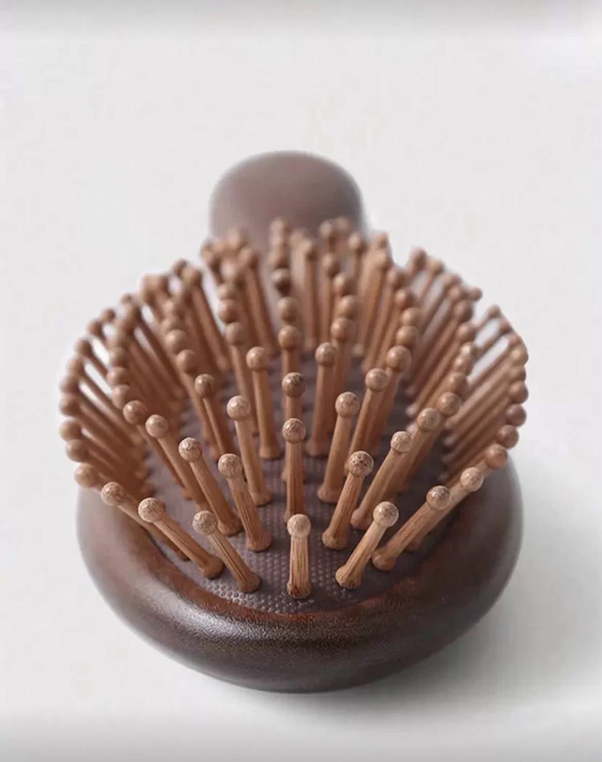 Natural Ebony Cushion Massage Comb image 4