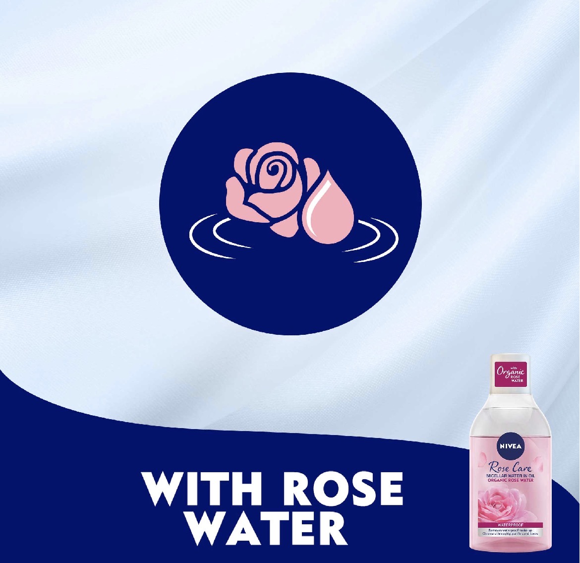 NIVEA Face Makeup Remover, Organic Rose image 3