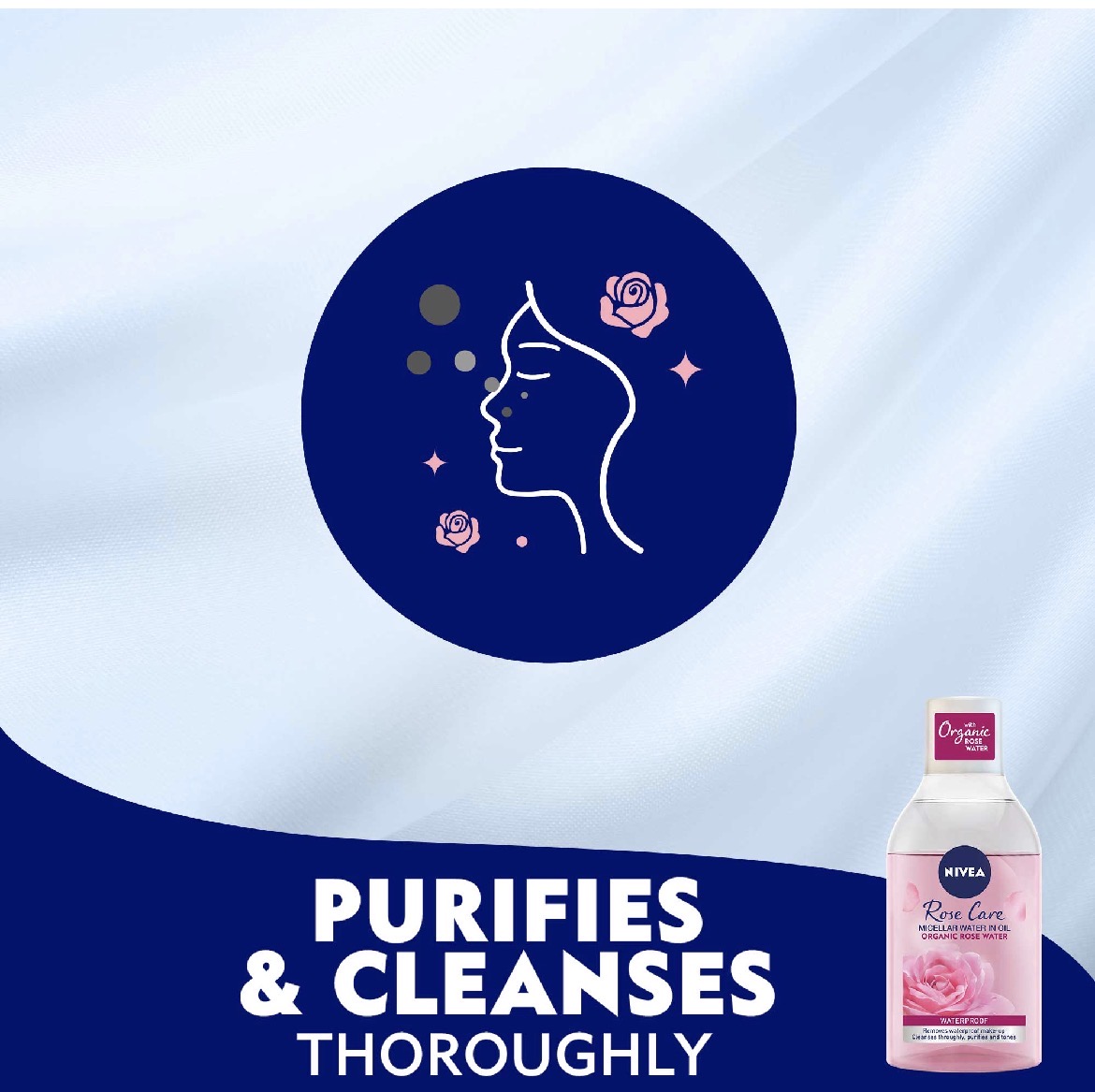 NIVEA Face Makeup Remover, Organic Rose image 4