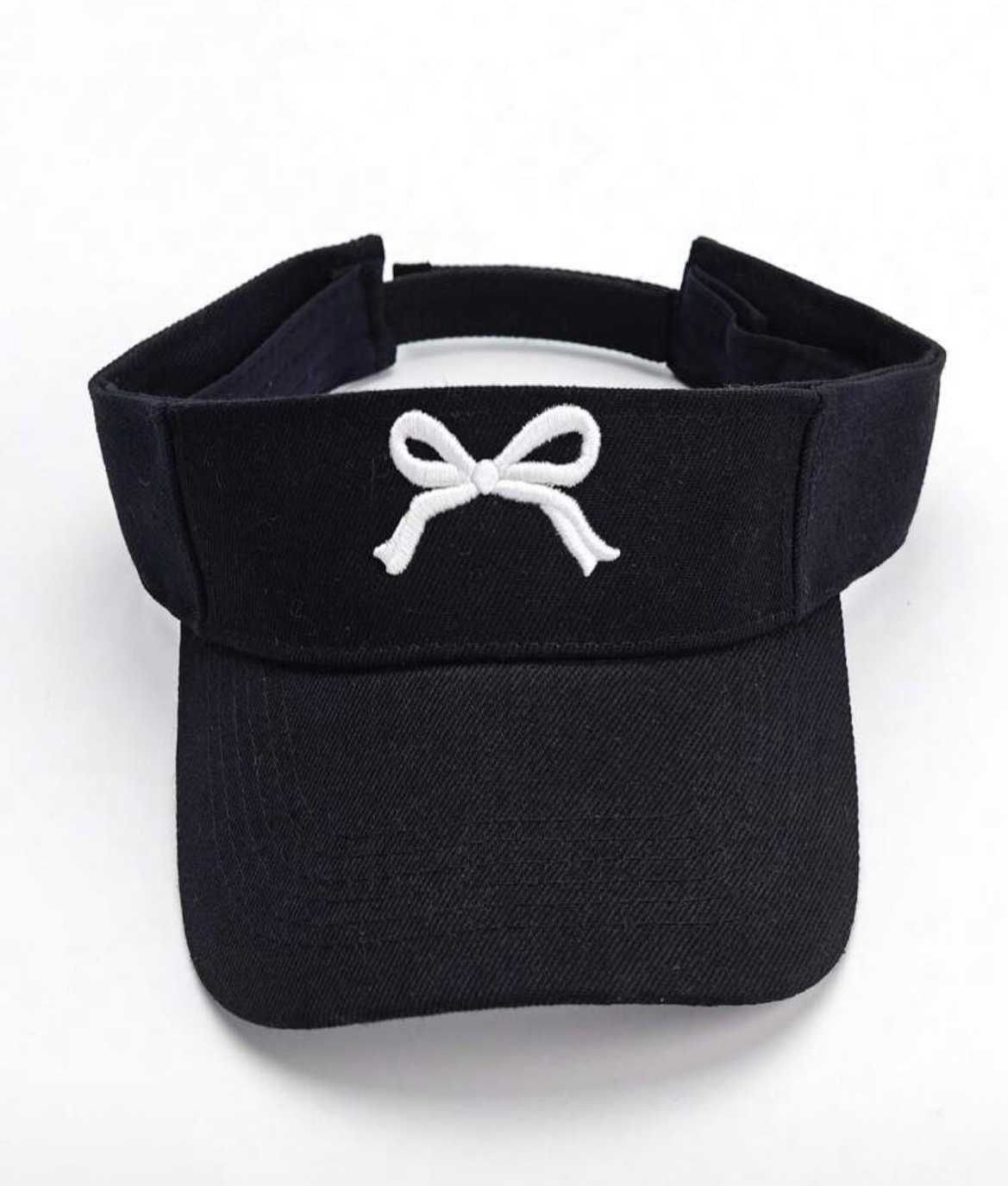 1pc Bowknot Embroidery Hook And Loop Adjustable Women's Sun Visor Hat