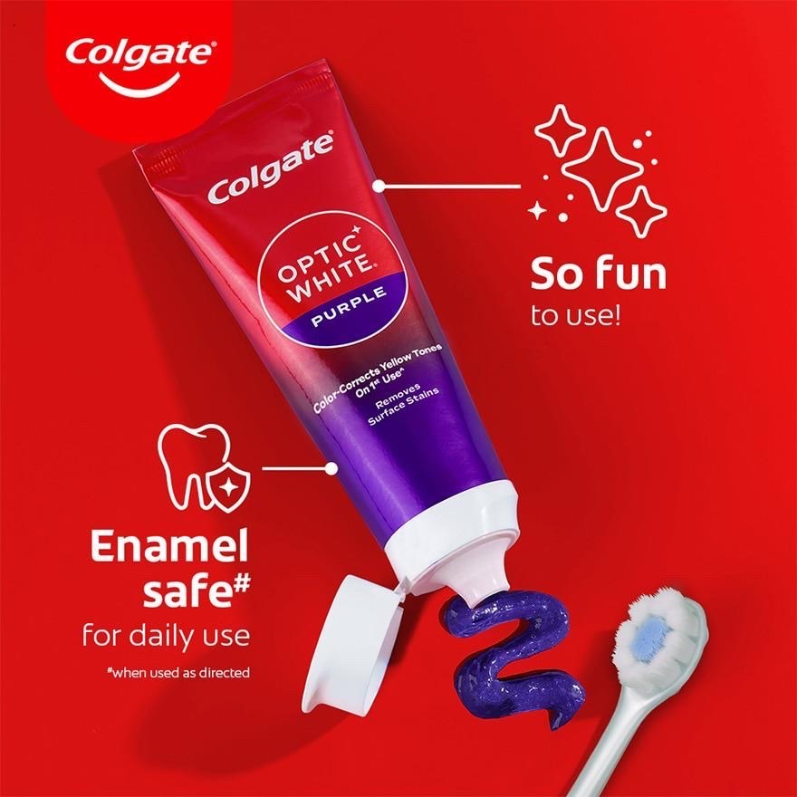 Colgate Optic White Purple Whitening Toothpaste image 2