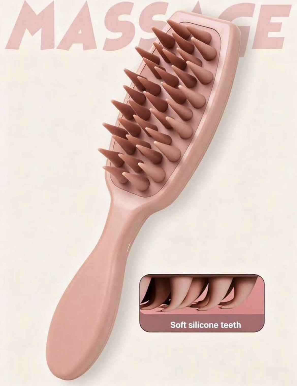 1pc silicon hair massage hair brush image 4